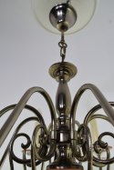 XL! Duży srebrny żyrandol w stylu cottagecore. Lampy vintage, retro.