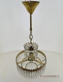 Mała kryształowa lampa sufitowa w stylu Swarovski.