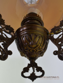 Rustykalna lampa wisząca w stylu retro, cottagecore. Lampy antyki.