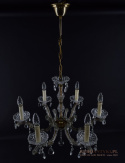 Wytworny żyrandol szklany Maria Teresa. Oświetlenie retro, vintage.
