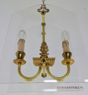 Piękna szklana lampa wisząca w pałacowym stylu. Lampy antyki.