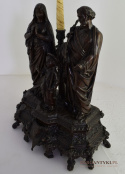 ŚWIĘTA RODZINA - muzealna figurka świecznik z lat 1900. Sainte famille.