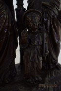ŚWIĘTA RODZINA - muzealna figurka świecznik z lat 1900. Sainte famille.