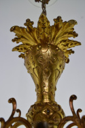 Unikatowy żyrandol mosiężny z lat 1900. Antyczne lampy pałacowe.