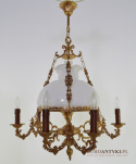 Duża zjawiskowa lampa sufitowa w stylu cottage do daczy. Unikatowe lampy.