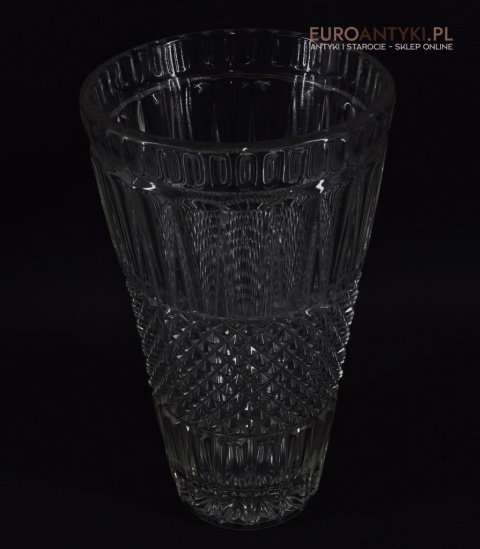 Duży kryształowy flakon ozdobny. Sklep ze starociami.