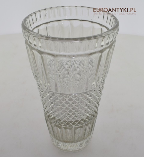 Duży kryształowy flakon ozdobny. Sklep ze starociami.