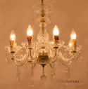 Pałacowy żyrandol kryształowy retro vintage. Lampy unikatowe.