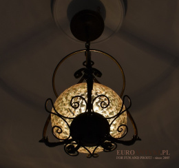 Rustykalna lampa sufitowa z metalu. Lampy cottage rustyk.
