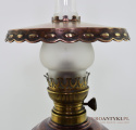 Uniaktowa lampa stołowa miedziana z lat 1900. Lampy antyki.