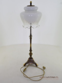 DUŻA smukła retro lampa stołowa z brązu w pałacowym stylu.