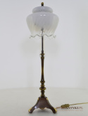 DUŻA smukła retro lampa stołowa z brązu w pałacowym stylu.