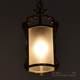 Szklany walec lampa wisząca retro vintage. Unikatowe oświetlenie.