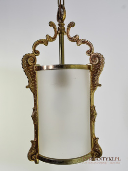 Szklany walec lampa wisząca retro vintage. Unikatowe oświetlenie.