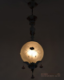 Ceramiczna lampa sufitowa różyczki. Lampy antyczne BASSANO CERAMICS ITALY