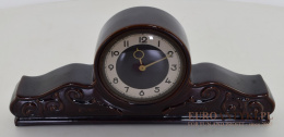 Zabytkowy zegar kominkowy ceramiczny z lat 1930. Antyki do domu.