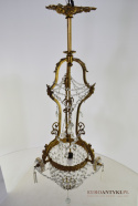 Muzealny, smukły żyrandol kryształowy z lat 1930. Lampy antyki.