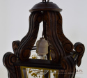 Eklektyczna lampa drewniana z szybkami. Lampy antyki.