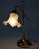 Retro lampa mosiężna stołowa lub na biurko. Oświetlenie nietypowe.