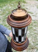 Starodawna lampa witrażowa w stylu Tiffany , cottage, retro.