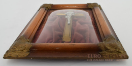 Obraz Jezusa Chrystusa pod szkłem owalnym z lat 1930.