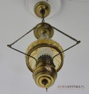 mosiężna lampa rustykalna na sufit