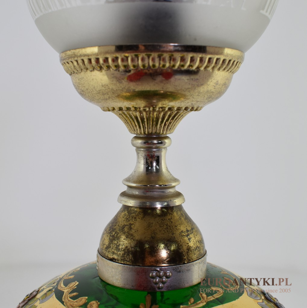 Oryginalna antyczna szklana lampa na stolik z manufaktury MURANO.