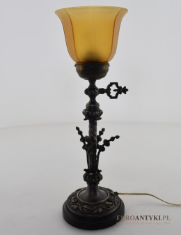 Rasowa secesyjna lampa na stolik. Art Nouveau, Jugendstil.