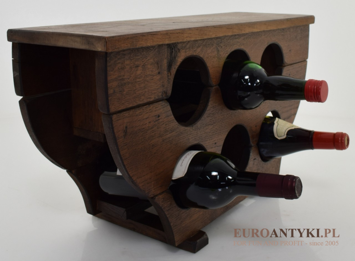 drewniany stojak na wina