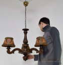 vintage lampa zawieszana na sufit