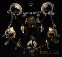 vintage żyrandol z kryształami