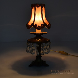 Antyk - mała lampa barokowa na stolik. Zabytkowe lampy.