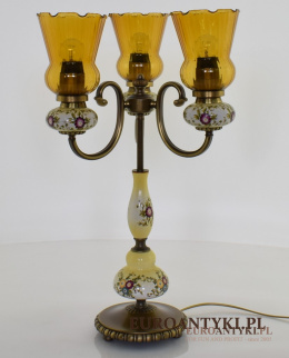 XL Duża stołowa lampa ceramiczna firmy Kaiser. Rustykalne oświetlenie.