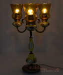 żółta ceramiczna lampa na stół