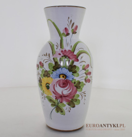 XL! Duży ceramiczny wazon z kwiatami ręcznie malowanymi.