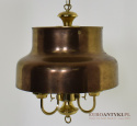 vintage lampa mosiężna sufitowa