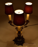 lampa mosiężna stołowa z antykwariatu