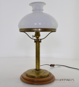 XL! Duża antyczna lampa na biurko. Lampa gabinetowa vintage.