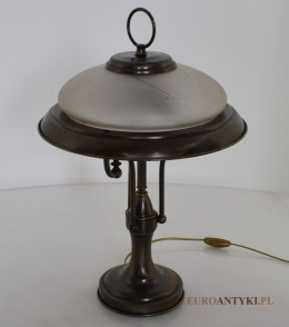XL! Mosiężna stylowa lampa gabinetowa na biurko. Oświetlenie retro.