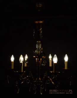 Antyczny żyrandol francuski do salonu, na korytarz. Pałacowe lampy.