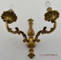 vintage złote kinkiety barokowe