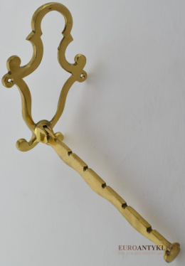 Złoty mosiężny składany wieszak - hak ścienny w stylu retro vintage