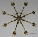 XL! Majestatyczny salonowy żyrandol włoski z kryształami - antyki z Italii