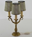 Elegancka Mosiężna Lampa Stołowa z Francji w Klimacie Vintage Antyk