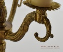 Elegancka Mosiężna Lampa Stołowa z Francji w Klimacie Vintage Antyk