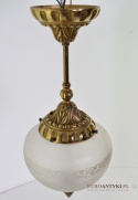 Elegancki Mosiężny Żyrandol w Secesyjnym Stylu – Francuskie Lampy Sufitowe
