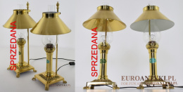 Oświetlenie vintage - mosiężne lampy stołowe Orient Express Paris-Istanbul.