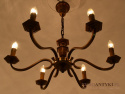 Klasyczny żyrandol vintage do salonu z połowy XX wieku - Antyczne lampy