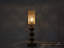 XL! Lampa Stołowa Styl Mid-Century - Elegancka Symfonia Mosiądzu i Skóry