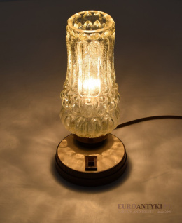 Lampka stołowa w stylu Mid-Century Modern z tworzywa sztucznego i szkła